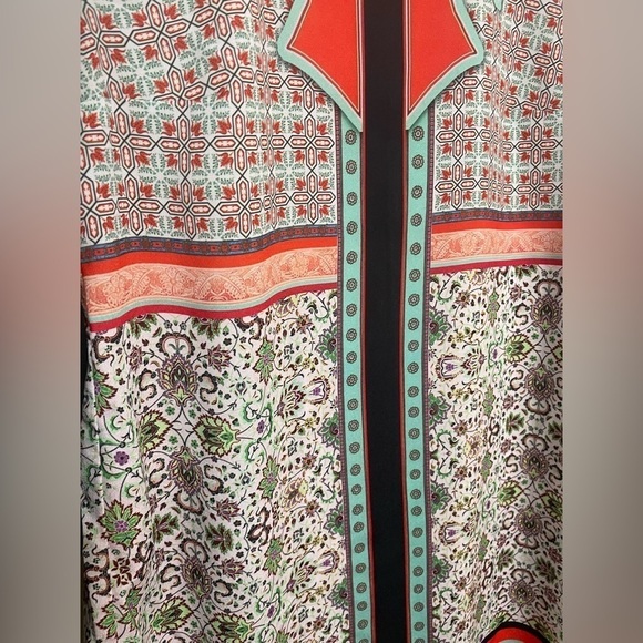 Clover Canyon Old Cow Hand Black Red Printed Long Sleeve Shift Dress - Picture 10 of 11